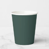 Hunter Green Solid Color Pappbecher (Links)
