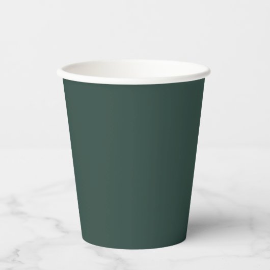 Hunter Green Solid Color Pappbecher (Vorderseite)