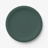 Hunter Green Solid Color Pappteller (Vorderseite)