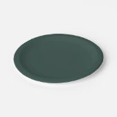Hunter Green Solid Color Pappteller (Schrägansicht)