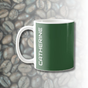 Hunter Green Solid Color Personalisiert Kaffeetasse