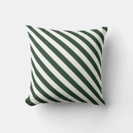 Hunter Green Stripe Throw Kissen