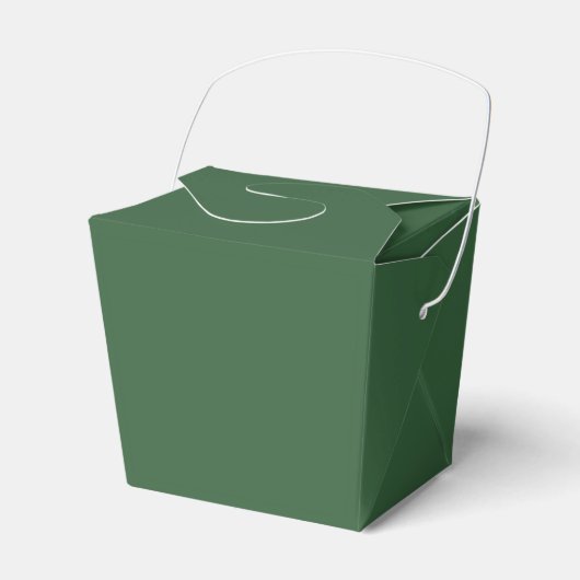 Hunter Green Take Out Favor Box Geschenkschachtel (Vorderseite)