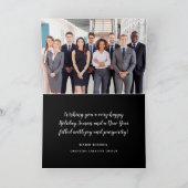 Hunter Green Tartan Kariert Business Holiday Karte (Innenseite)