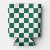 Hunter Green und Weiß Checked Dosenkühler (Vorderseite)