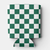 Hunter Green und Weiß Checked Dosenkühler (Rückseite)