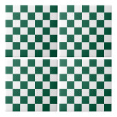 Hunter Green und Weiß Checked Fliese