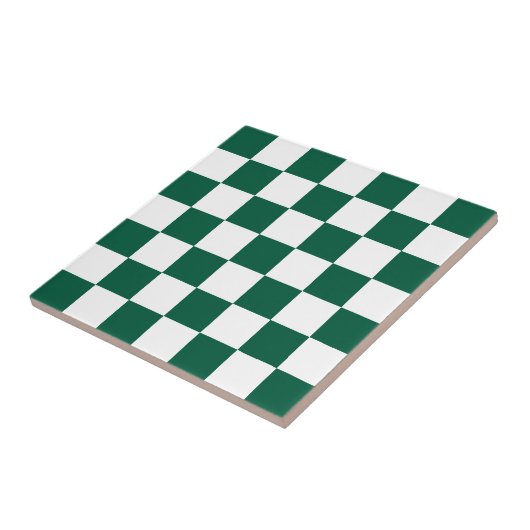 Hunter Green und Weiß Checked Fliese (Seite)