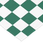 Hunter Green und Weiß Checked Großer Tischläufer (Ecke)