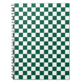 Hunter Green und Weiß Checked Notizblock (Vorderseite)