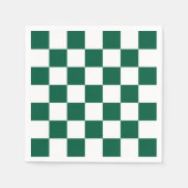 Hunter Green und Weiß Checked Serviette (Vorderseite)