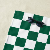 Hunter Green und Weiß Checked Strandtuch (Beispiel)