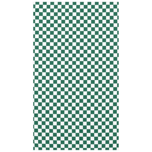 Hunter Green und Weiß Checked Tischdecke (Vorderseite)