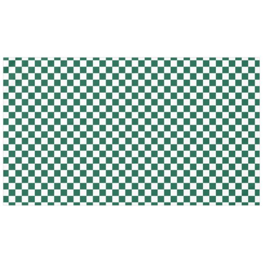 Hunter Green und Weiß Checked Tischdecke (Vorderseite (Horizontal))