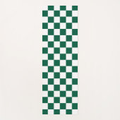 Hunter Green und Weiß Checked Yogamatte (Vorderseite)