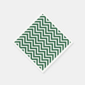Hunter Green und Weiß Zickzack Serviette (Ecke)
