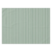 Hunter Green und White Strip Tischdecke (Vorderseite (Horizontal))