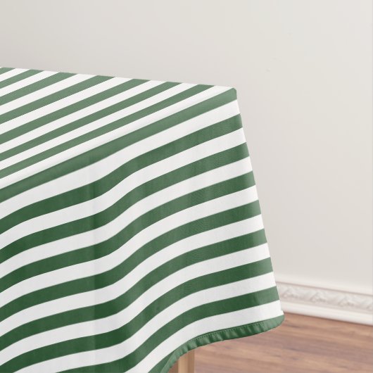 Hunter Green und White Strip Tischdecke (Beispiel)