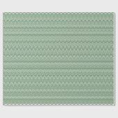 Hunter Green und White Stripes Geschenkpapier (Flach)