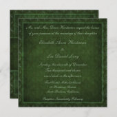 Hunter Green Vintag Damask Hochzeitseinladungen Einladung