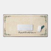 Hunter Green Vintage Quill Student Desk Mat Schreibtischunterlage (Tastatur & Maus)