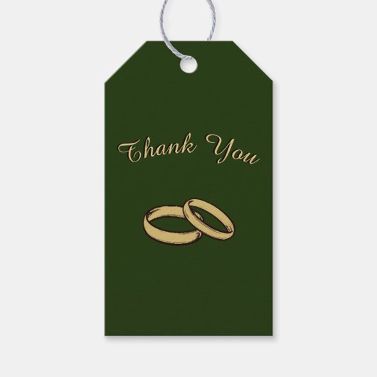 Hunter Green Wedding Geschenkanhänger (Vorderseite)