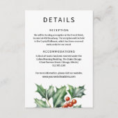 Hunter-Grüne Hochzeitsinformationen Begleitkarte (Vorderseite)