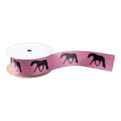 Hunter Horse Ribbon Black Satinband (Spule)