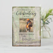 Hunter, Hunting Celebration of Life, Funeral Photo Einladung (Stehend Vorderseite)