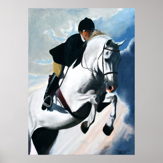 Hunter Jumper Acrylmalerei Poster (Vorne)