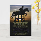 Hunter Jumper Eventing Horse Beileid Karte (Gelbe Blume)