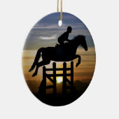 Hunter Jumper Horse and Rider Keramik Ornament (Rechts)