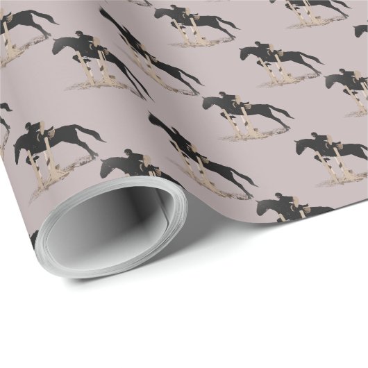 Hunter Jumper Horse Geschenkpapier (Rolleneckpunkt)