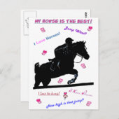 Hunter Jumper Horse Postkarte (Vorne/Hinten)