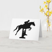Hunter Jumper Horse & Rider Karte (Gelbe Blume)