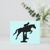 Hunter Jumper Horse & Rider Postkarte (Stehend Vorderseite)