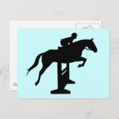 Hunter Jumper Horse & Rider Postkarte (Vorne/Hinten)