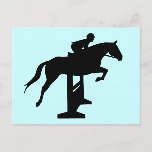 Hunter Jumper Horse & Rider Postkarte (Vorderseite)