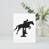 Hunter Jumper Horse & Rider Postkarte (Stehend Vorderseite)