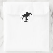 Hunter Jumper Horse & Rider Runder Aufkleber (Tasche)