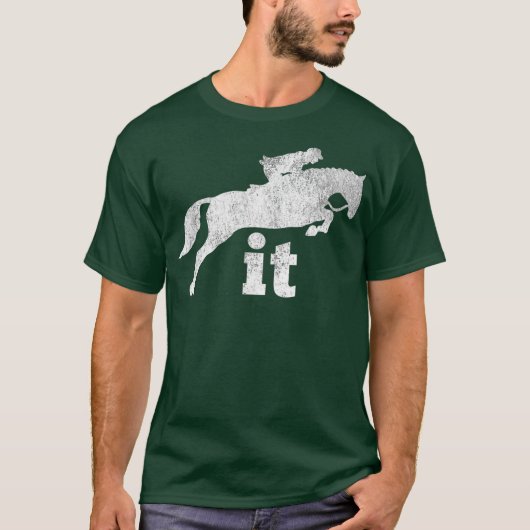 Hunter Jumper Jumping Reitpferd Englisch Pferd T-Shirt (Vorderseite)