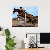 Hunter/Jumper Pferdetraining Kunst, Dichtung und M Poster (Heimbüro)
