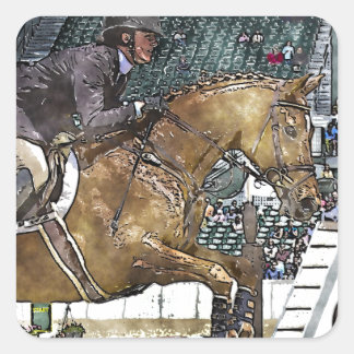 Hunter Jumper Quadratischer Aufkleber