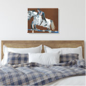 Hunter/Jumper - Reitpferde Kanvas Leinwanddruck (Insitu (Schlafzimmer))