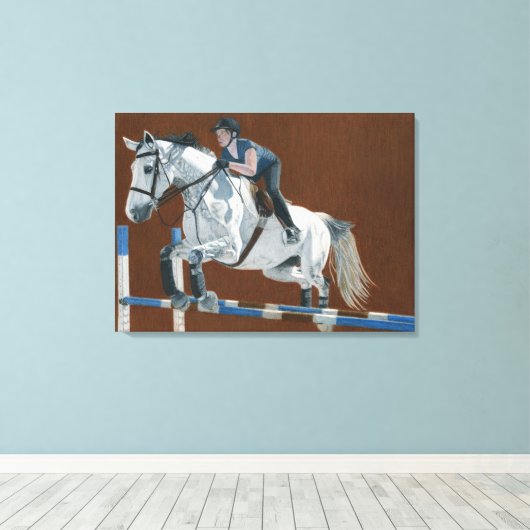 Hunter/Jumper - Reitpferde Kanvas Leinwanddruck (Insitu (Holzboden))