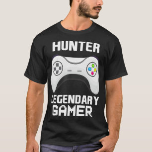 Hunter Legendary Gamer Personalisiert Video Gaming T-Shirt