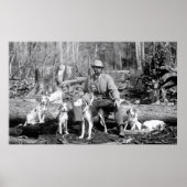 HUNTER MIT 7 HUNDERN c. 1880 Poster (Vorne)