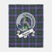 Hunter Modern Clan Abzeichen Tartan Kariert Fleecedecke (Vorderseite)