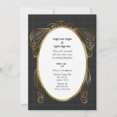 Hunter Modern Original Scottish Tartan Wedding Einladung (Vorderseite)
