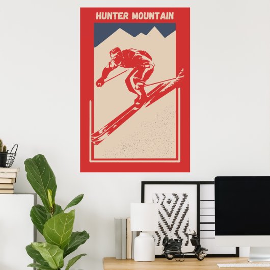 Hunter Mountain Greene Landkreis New York - Retro Poster (Heimbüro)